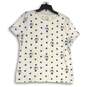 Talbots Womens Blue White Polka Dot Crew Neck Pullover T-Shirt Size XL image number 1