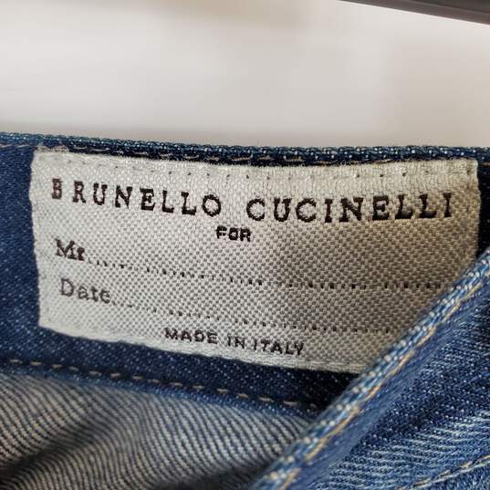 Brunello Cucinelli Men Blue Slim Jeans Sz 34 image number 3