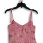 Womens Pink Floral Sleeveless V-Neck Back Zip Fit & Flare Dress Size 8 image number 4