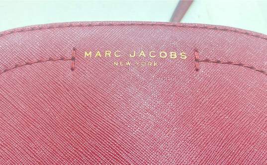 Marc Jacobs Saffiano Leather Playback Crossbody Bag Burgundy image number 5