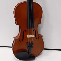 Wooden 4 String Violin w/Bow and Black Canvas Case alternative image