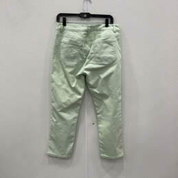 Womens Green Denim Light Wash Pockets Slim Fit Cropped Jeans Size 10/30 alternative image