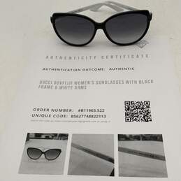Gucci Womens Black Full Rim OOVF(JJ) UV Protection Cat Eye Sunglasses/COA