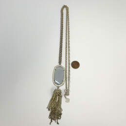 Designer Kendra Scott Gold-Tone Link Chain Tassel Pendant Necklace alternative image