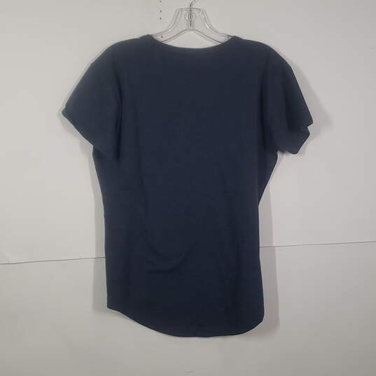 Womens Regular Fit Round Neck Short Sleeve Pullover T-Shirt Size Large image number 2