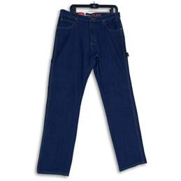 NWT Dickies Mens Blue Denim Flex Relaxed Fit Medium Wash Straight Jeans 34x34