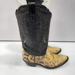 Women's Leather Cowboy Boots Size 8.5M alternative image