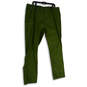 NWT Mens Green Flat Front Pockets Straight Leg Ankle Pants Size 40 image number 4