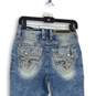 Womens Light Blue Denim Medium Wash 5-Pocket Design Skinny Jeans Size 26 image number 4