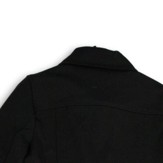 NWT Max Studio Womens Black Spread Collar Long Sleeve Full-Zip Jacket Size S image number 4