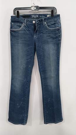 Wrangler Rock 47 Women's Low Rise Blue Jeans Size 5/6x34