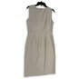 NWT Womens Gray Sleeveless V-Neck Back Zip Knee Length Sheath Dress Size 6 image number 2