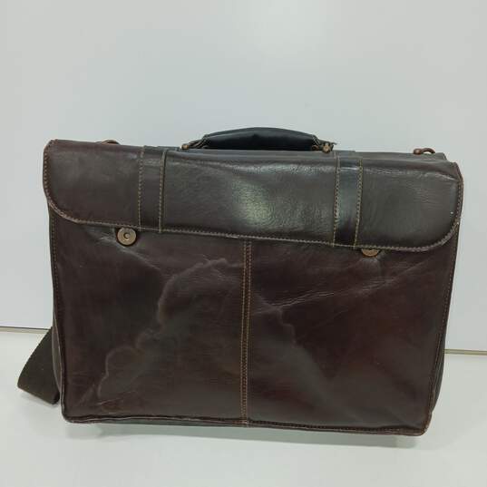 Kenneth Cole Brown Leather Briefcase image number 2