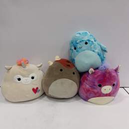 Bundle of 4 Assorted Squishmallow Plush Toys
