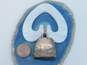 Vintage 925 Little Boy Blue Repousse Puffed Bell & White Plastic Baby Rattle 19.7g image number 7