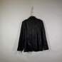 Womens Long Sleeve Collared Button-Front Leather Jacket Size 16 image number 2