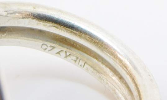 ATI & Artisan 925 Modernist Dome & Loop Teardrop Drop Earrings & Matching Chunky Band Ring 10.9g image number 5