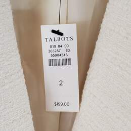 Talbots Women White & Pink Tweed Jacket Sz 2 NWT alternative image