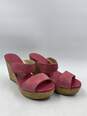 Authentic Jimmy Choo Pink Suede Wedge Sandal W 9 image number 3