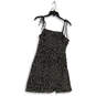 Womens Black White Dotted Shoulder Tie Strap Short Mini Dress Size Medium image number 1
