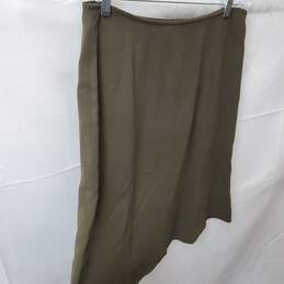 Eileen Fisher Women's Olive Green Silk/Spandex Skirt Size S alternative image