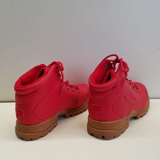 Fila Diviner Red Hiking Boots Men US 6.5 image number 3