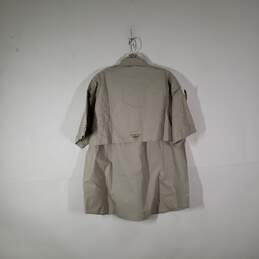 NWT Mens Collared Short Sleeve Chest Pockets Button-Up Shirt Size Large alternative image