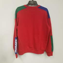 Unisex Adult Red Cotton Crew Neck Long Sleeve Pullover Sweatshirt Size M alternative image