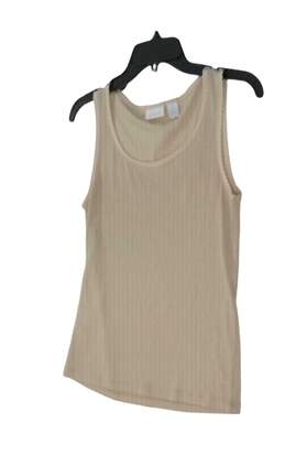 Chicos Women's Tan Sleeveless Scoop Neck Casual Pullover Tank Top Size 1 alternative image
