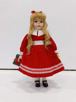 Vintage Porcelain Christmas Doll