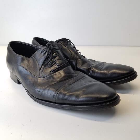 Bruno Magli Italy Maioco Black Leather Lace Up Oxford Dress Shoes Men's Size 10 M image number 3
