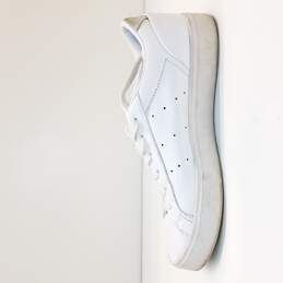 Woman's Adidas Sleek Leather Crystal White Trainers, Size 5 alternative image