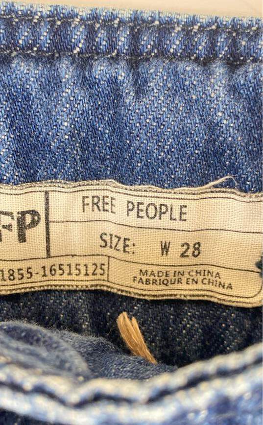 Free People Women Blue Boxy Jeans Sz 28 image number 3