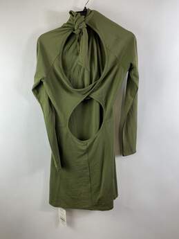 Fablectics Women Green Back Twist Dress M NWT alternative image