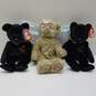 Lot of 3 Vintage 1990's TY Plush Bennie Baby Bears image number 1