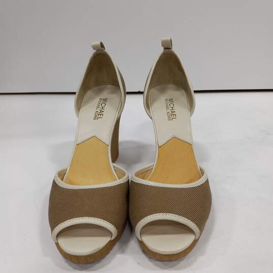 Women's Brown Michael Kors Sandal High Heel Shoes Size 8 1/2 image number 2