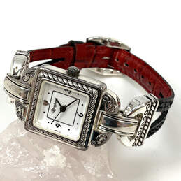 Designer Brighton Silver-Tone Adjustable Strap Analog Wristwatch With Box