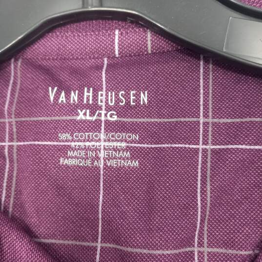 Van Heusen Purple Polo Shirt Size XL image number 3