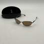 PGA Tour Mens Black Thin Frame UV Protection Lightweight Oval Sunglasses W/Case image number 5
