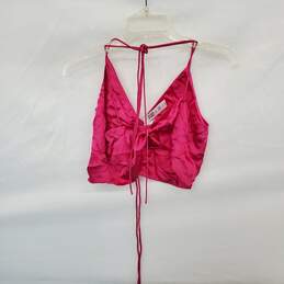 Wilfred Pink Satin Sleeveless Crop Top WM Size S NWT alternative image