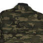 NWT Womens Green Camouflage Spread Collar Long Sleeve Button-Up Shirt Sz L image number 4