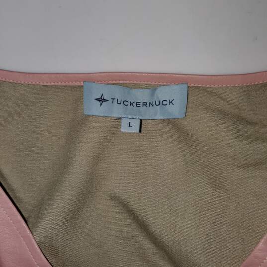 Tuckernuck Pink Faux Leather Pullover Top Size L image number 3