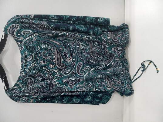 Women's Blue/White Paisley Blouse image number 2