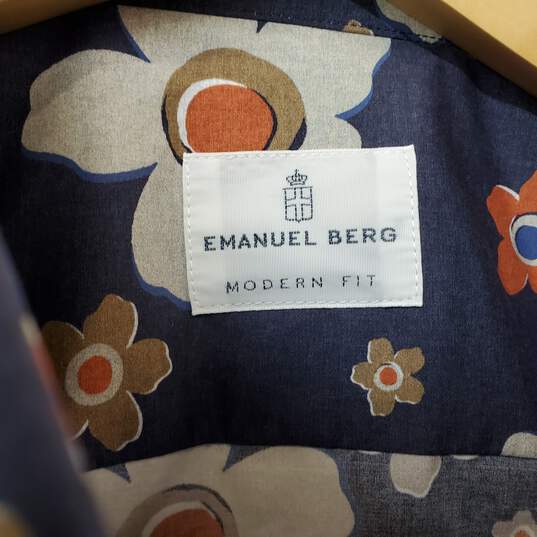 Emanuel Berg HV-Harvard Modern Fit Floral Shirt Men's 43/L/XL NWT image number 3
