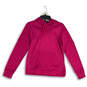 Womens Pink Long Sleeve Drawstring Pullover Hoodie Size Small image number 1