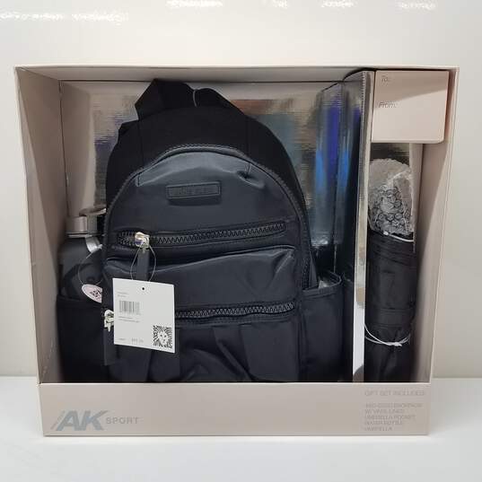 Anne Klein  3 PC Black Backpack Gift Set - Water Bottle, Backpack, & Umbrella image number 2