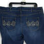 Womens Blue Denim Pockets Medium Wash Slim Fit Skinny Leg Jeans Size 22 image number 4