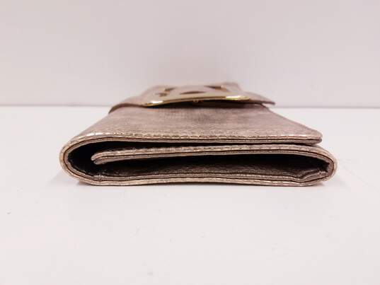 Michael Kors Brown Embossed Clutch Bag image number 4