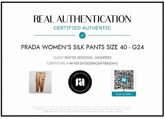 Prada Women's Silk Pants Size 40 image number 6