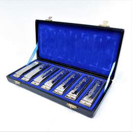 Kay Brand Chicago Blues Model Complete Harmonica Set w/ Case (Set of 7)